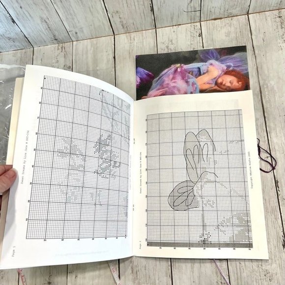 Sweet Dreams by Lisa Jane Embellished Cross Stitch Pre Printed Design - Picture 3 of 7